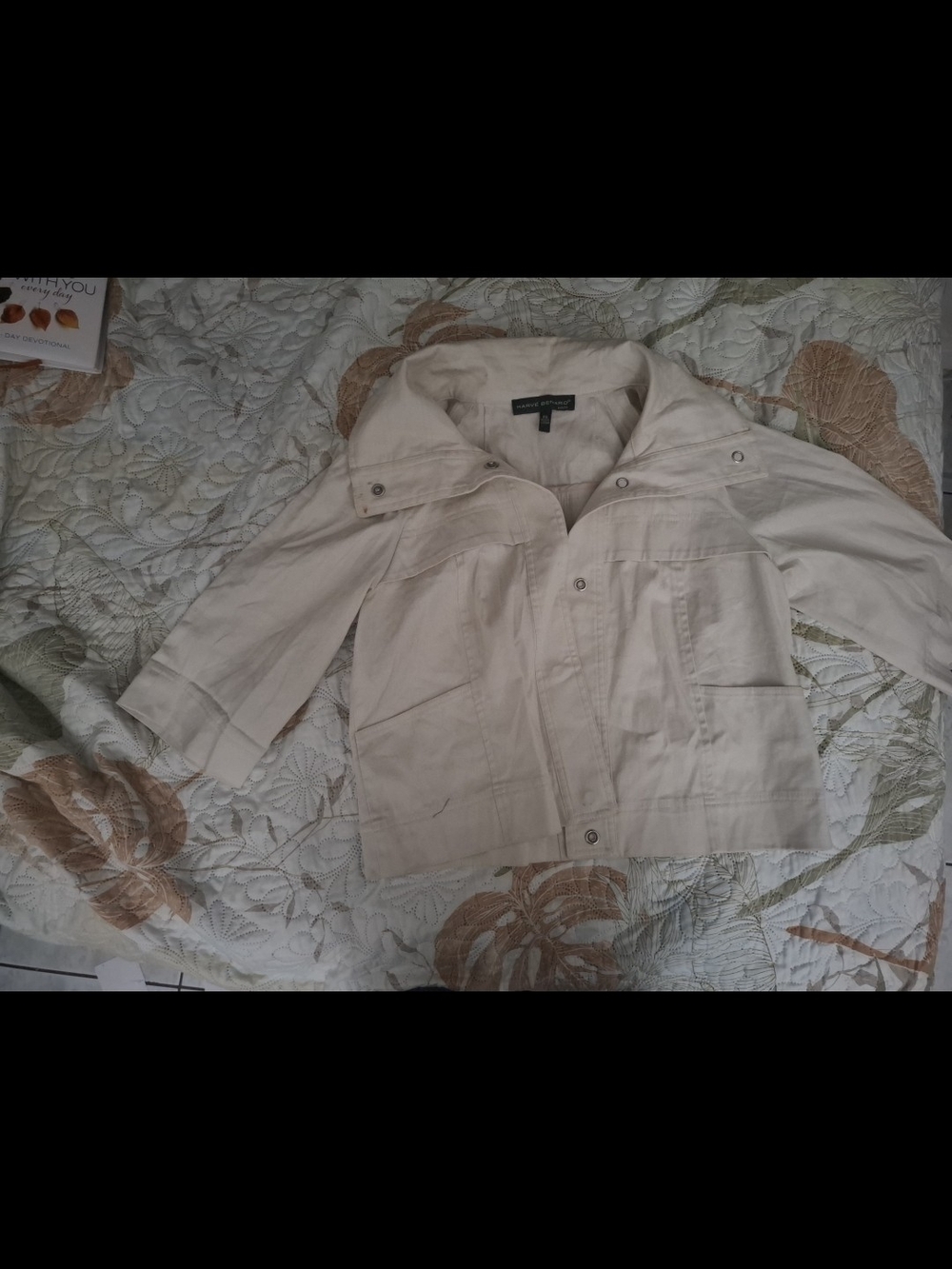 Tommy Hilfiger Light Cream Utility Cropped Jacket